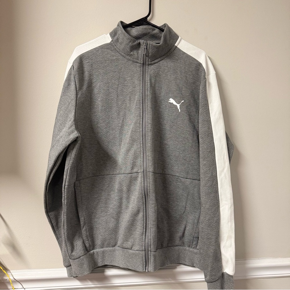 Puma Light Gray Lightweight Zip-Up Jacket